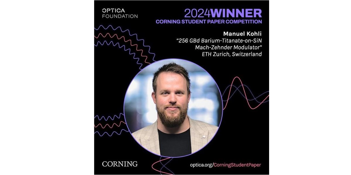 Announcement of the winner for 2024 by Optica (Corning Award)